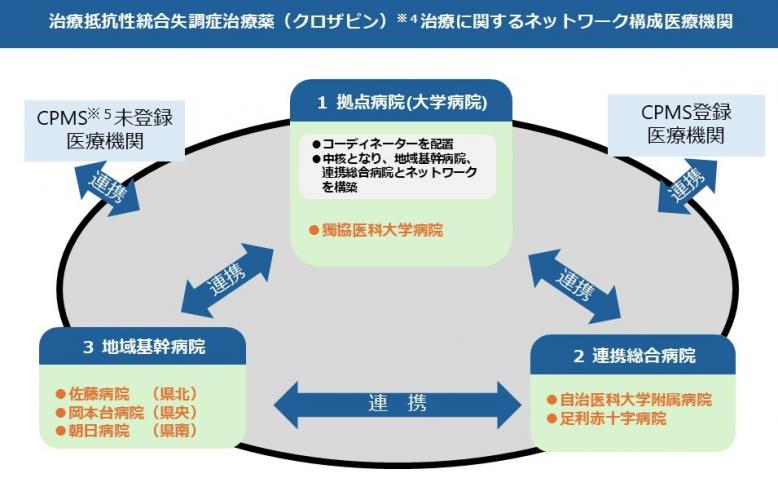クロザピン治療に関するネットワーク構成医療機関の役割